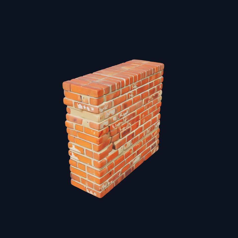 Rustic Brick Wall model pack